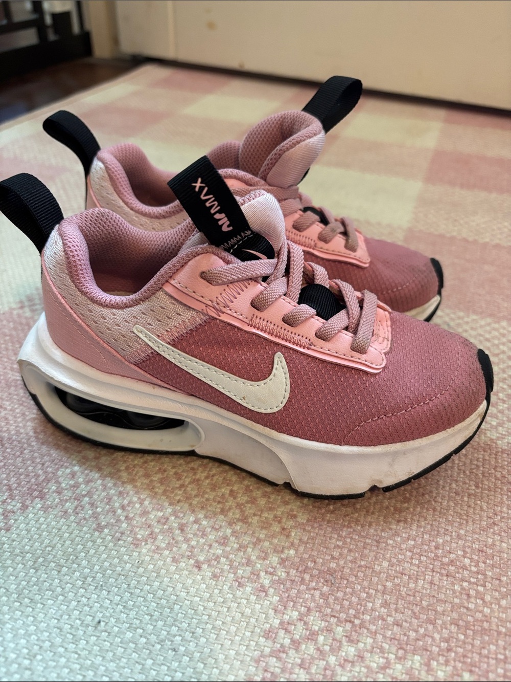 Nike Kids Pink and White Air-Cushion Sneakers